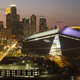 U.S. Bank Stadium boasts an energy-saving weatherproof roof.